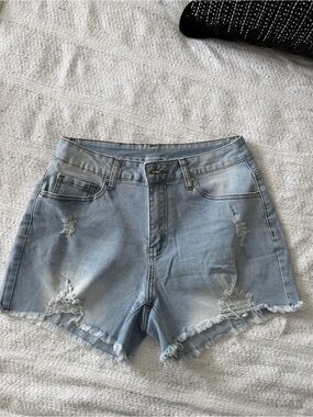 Distressed Denim Shorts